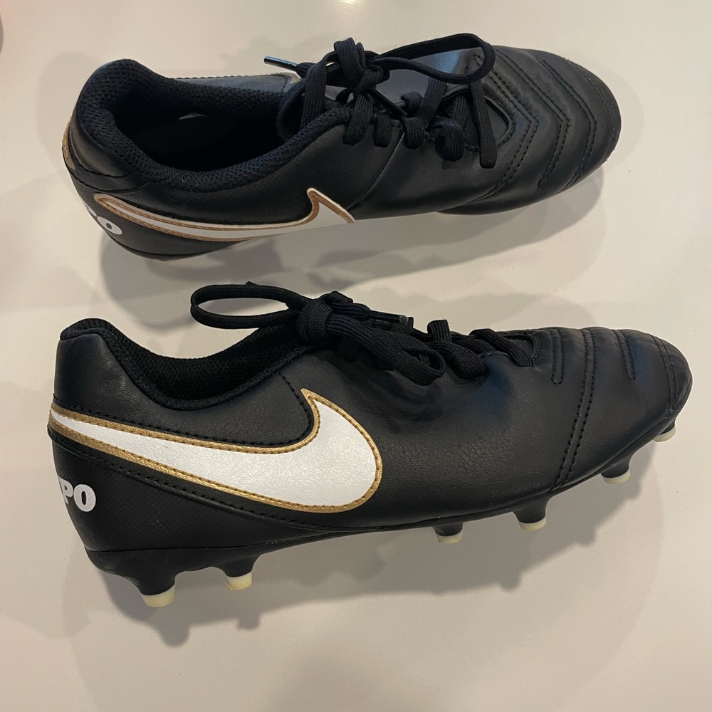 Nike Kids Black and White Soccer Sneakers